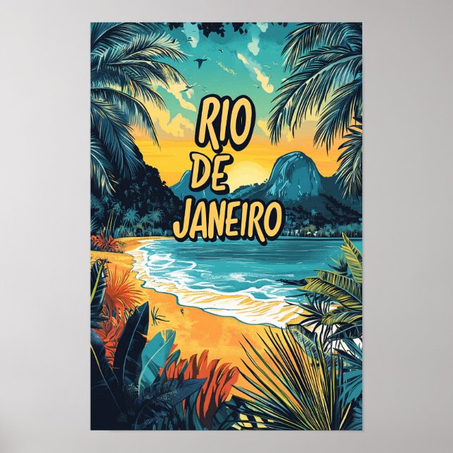 Rio de Janeiro Brasilien Vintage resor Poster (Framsidan)