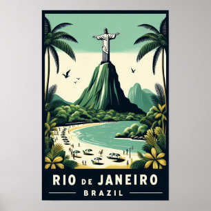 Rio de Janeiro Brasilien Vintage resor Poster