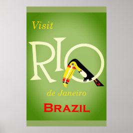 Rio de Janeiro Brasilien Vintage resor Poster