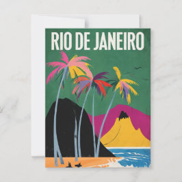 Rio De Janeiro, Brasilien, vykort för strandsemest