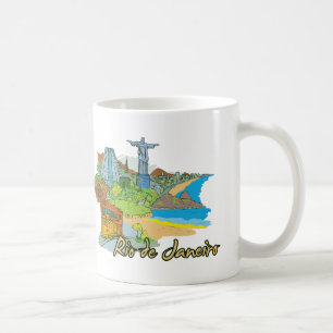 Rio de Janeiro, Brasiliens Berömd City Kaffemugg