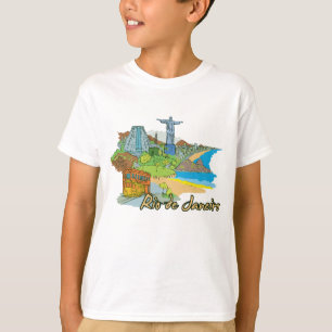 Rio de Janeiro, Brasiliens Berömd City T Shirt