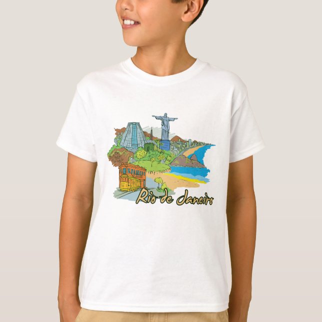 Rio de Janeiro, Brasiliens Berömd City T Shirt (Framsida)