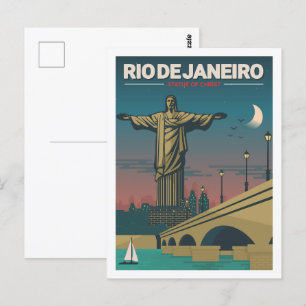 Rio de Janeiro Brazaskus Berömd Travel Ställe Vykort