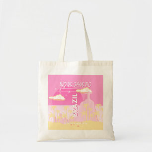 Rio de Janeiro Brazeiro Travel Art Rosa Illustrati Tygkasse