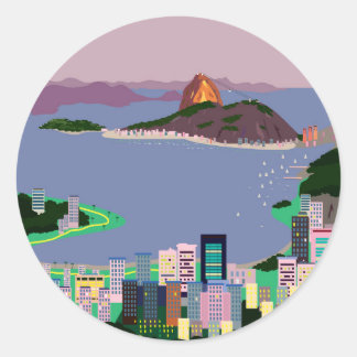 Rio de Janeiro-BRAZIL Runt Klistermärke
