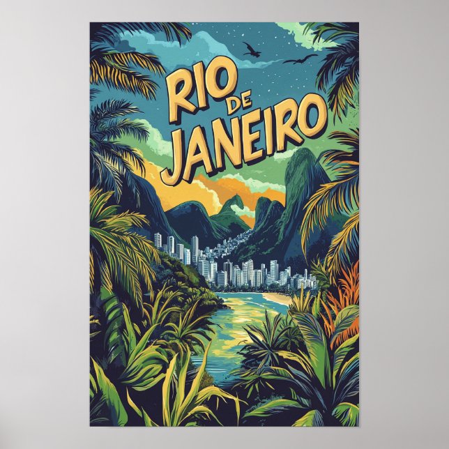 Rio de Janeiro Brazil Travel Poster (Framsidan)