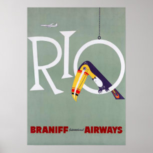 Rio de Janeiro brazil vintage resor poster
