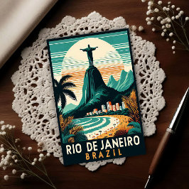 Rio de Janeiro Brazil Vintage Travel Vykort