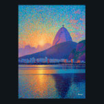 Rio de Janeiro Christ the Redeemer Pointillism Art Poster<br><div class="desc">Colorful pointillist painting of Rio de Janeiro featuring Christ the Redeemer above the city and Guanabara Bay at sunset. Thousands of vibrant dots create a luminous neo-impressionist landscape with glowing reflections and dramatic tropical atmosphere.</div>