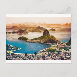 Rio De Janeiro Cityscape View Vykort