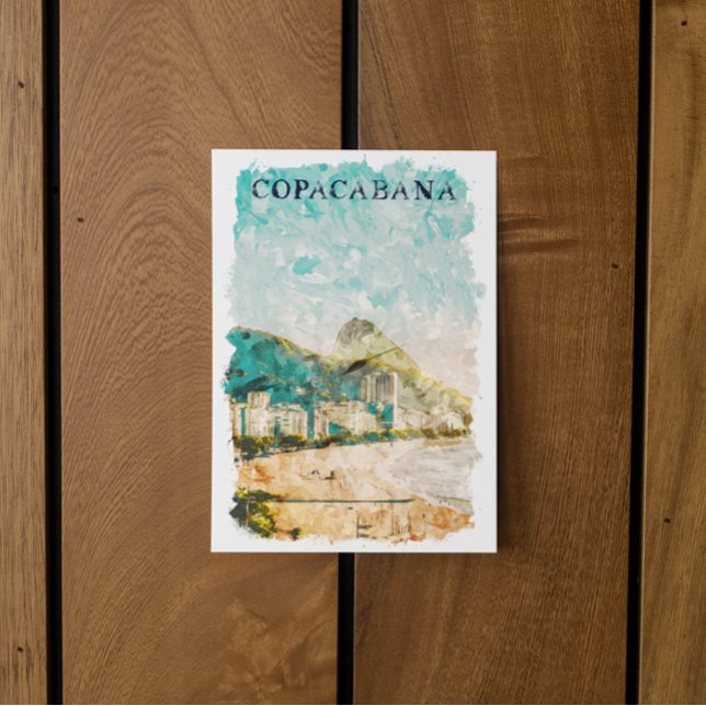 Rio de Janeiro Copacabana Beach Vykort (rio brazil copacabana postcard)