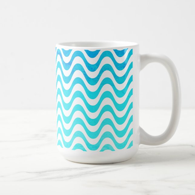 Rio de Janeiro Copacabana Vinkar Abstrakt Art Kaffemugg (Höger)