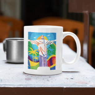 Rio de Janeiro Cristo Redentor Brasilien Colorful Kaffemugg