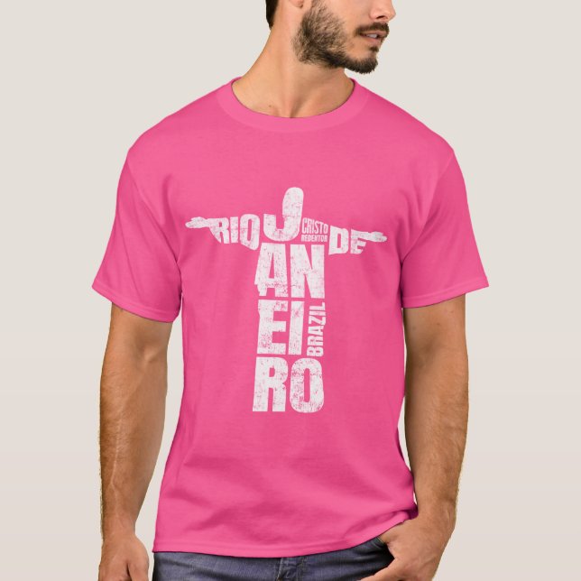 Rio De Janeiro Cristo Redentor Brasilien Souvenir T Shirt (Framsida)