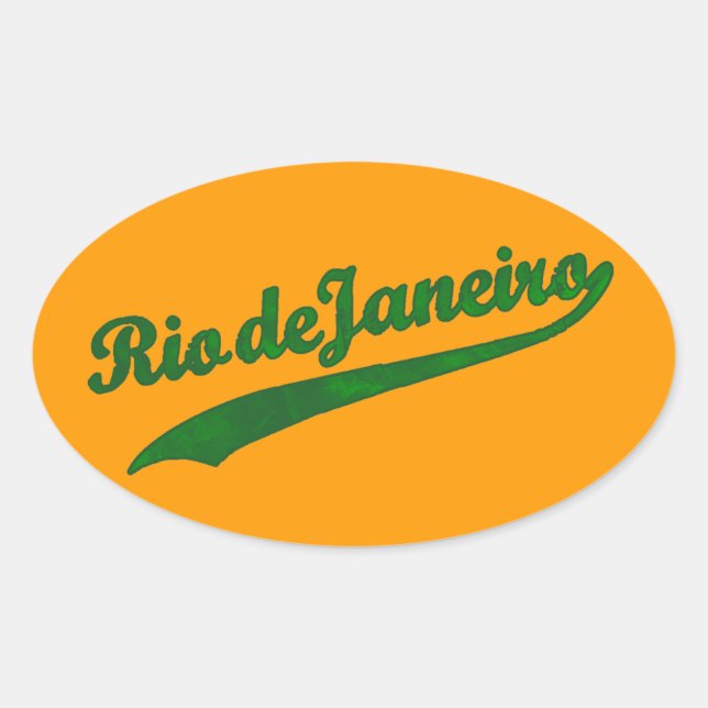 Rio de Janeiro-dekretet Ovalt Klistermärke (Framsida)