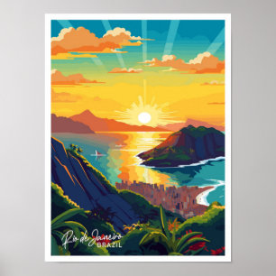 Rio de Janeiro - illustration av Vintagen för reso Poster