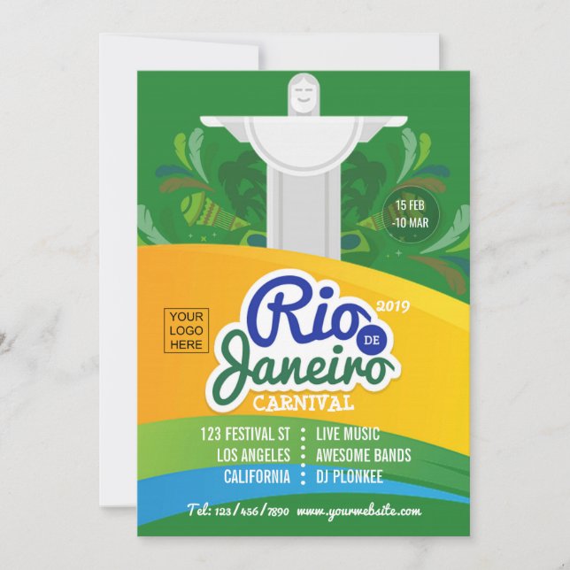 Rio de Janeiro karneval anpassad logotyp (Framsida)