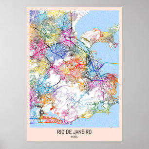 Rio de Janeiro (Karta) Poster