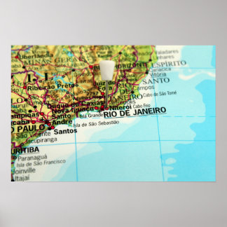 Rio de Janeiro Karta Poster