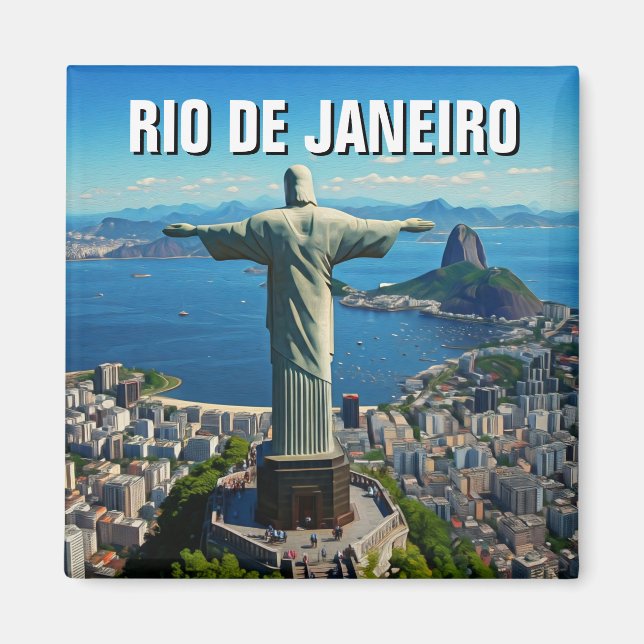 Rio de Janeiro Kristus Redeemer Magnet (Framsidan)