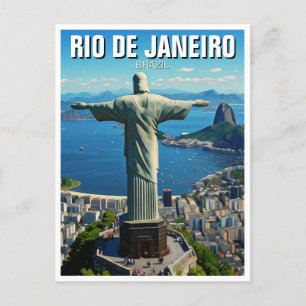 Rio de Janeiro Kristus Redeemer Vykort