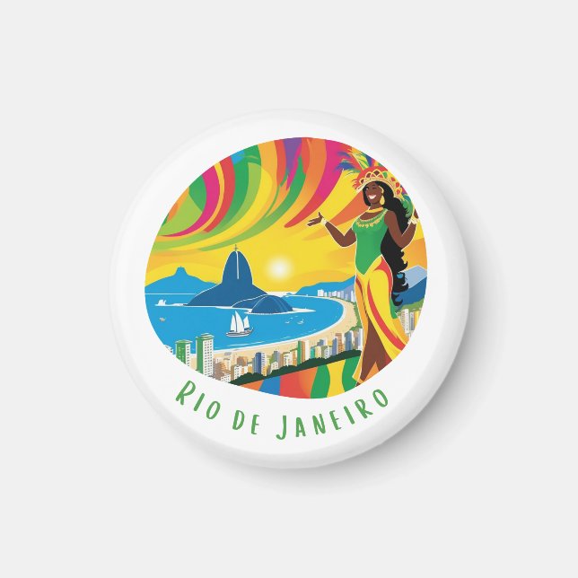 Rio de Janeiro Life i staden Magnet (Framsidan)