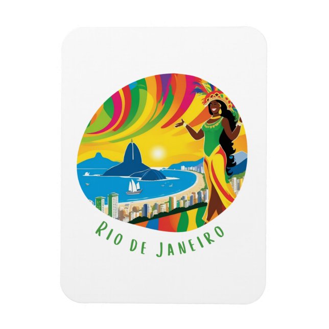 Rio de Janeiro Life i staden Magnet (Vertikal)