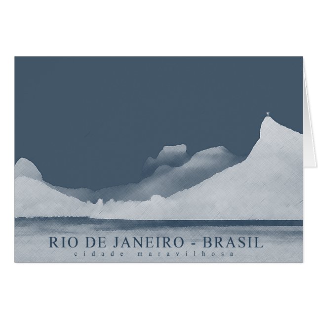 Rio de janeiro liggande hälsningskort (Framsidan Horizontal)