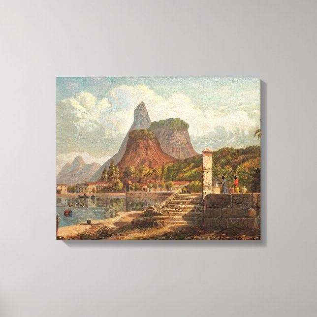 Rio de Janeiro, Mont Corcovado och Botafago Bay Canvastryck (Framsida)