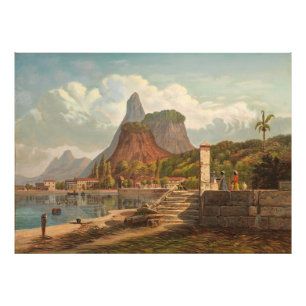 Rio de Janeiro, Mont Corcovado och Botafago Bay Fototryck