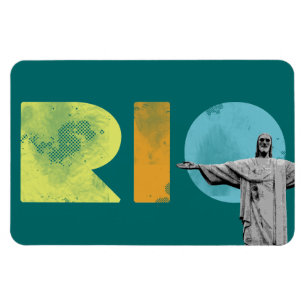 rio de janeiro och cristo redentor magnet