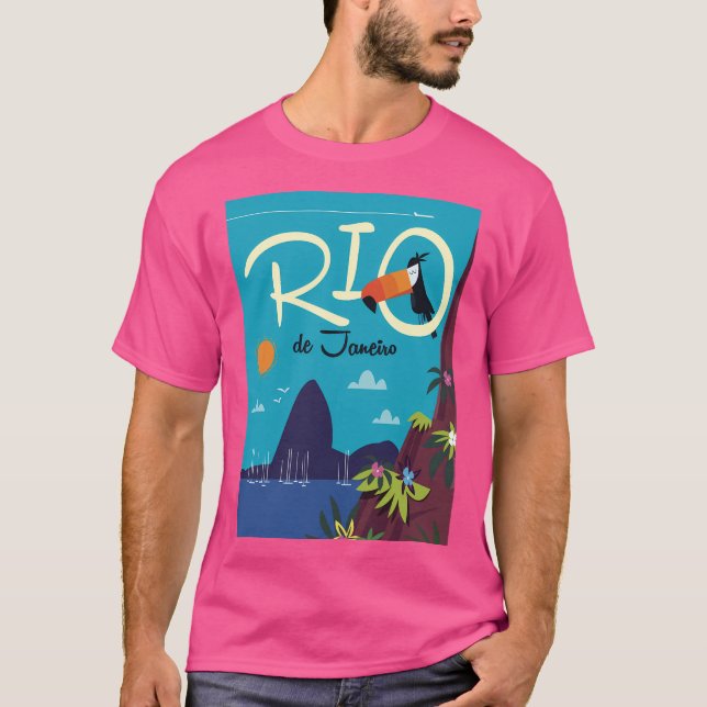 Rio De Janeiro Poster T Shirt (Framsida)