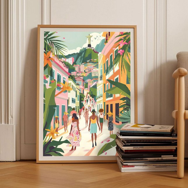 Rio de Janeiro Print Brazil Illustration Rio Trave Poster (Skapare uppladdad)