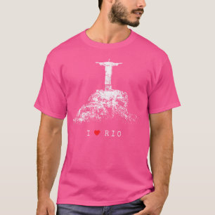 Rio de Janeiro Skyline statue Jesus Kristus Braz T Shirt