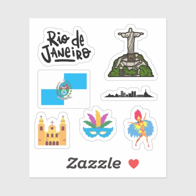 Rio de Janeiro Stickers Klistermärken (Ark)
