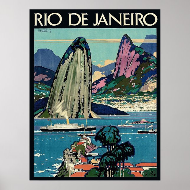 Rio De Janeiro, turistbåtar på kusten Poster (Framsidan)