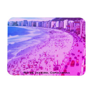 Rio de Janeiro, Vintage Copacabana Beach, Brasilie Magnet