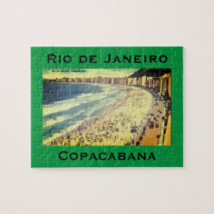 Rio de Janeiro, Vintage Copacabana Beach, Brasilie Pussel