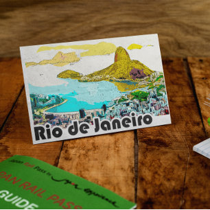 Rio de Janeiro Vintage resor Vykort