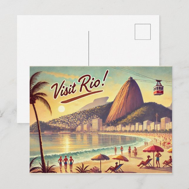 Río de Janeiro-vykort Vykort (Fram/baksida)