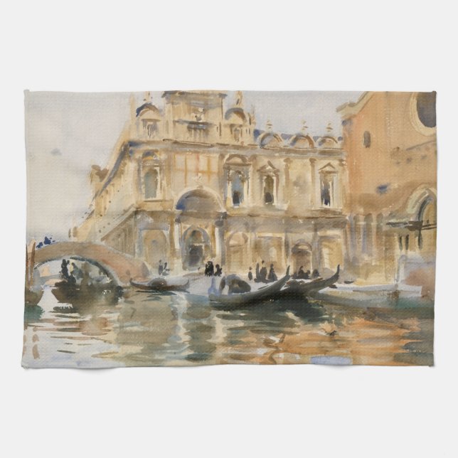 Rio dei Mendicanti, Venedig av John Singer Sargent Kökshandduk (Horisontell)
