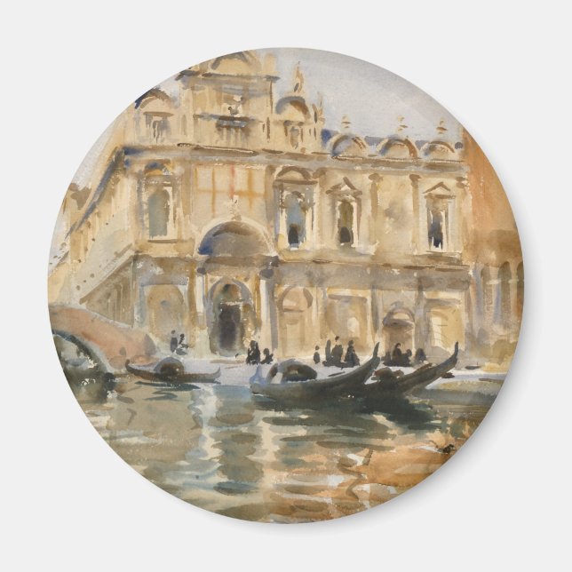 Rio dei Mendicanti, Venedig av John Singer Sargent Magnet (Framsidan)