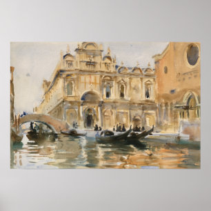 Rio dei Mendicanti, Venedig av John Singer Sargent Poster
