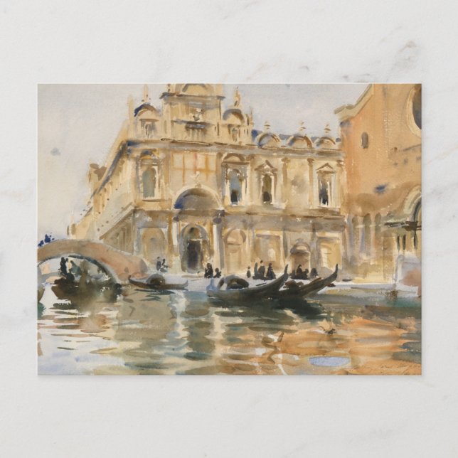 Rio dei Mendicanti, Venedig av John Singer Sargent Vykort (Framsida)