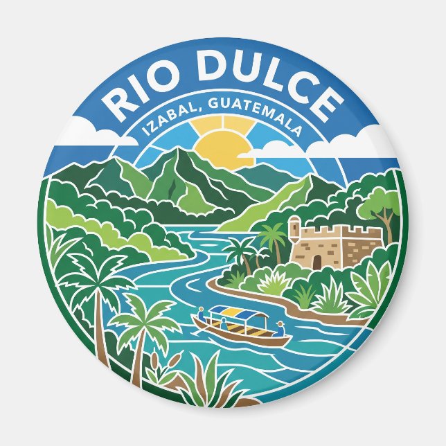 Rio Dulce Guatemala Magnet (Framsidan)