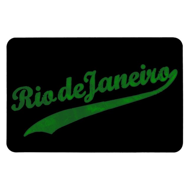 Rio för nycklar grönt brev magnet (Horisontell)