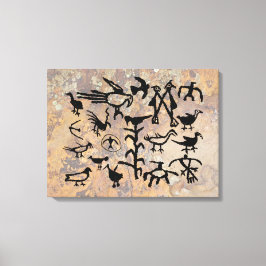 Rio Grande Bird Petroglyphs Canvastryck