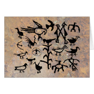 Rio Grande Bird Petroglyphs Hälsningskort