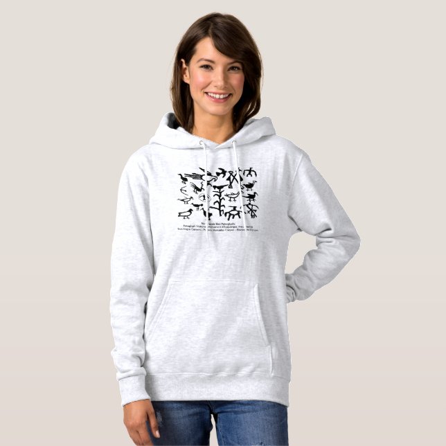 Rio Grande Bird Petroglyphs T-shirt (Hel framsida)